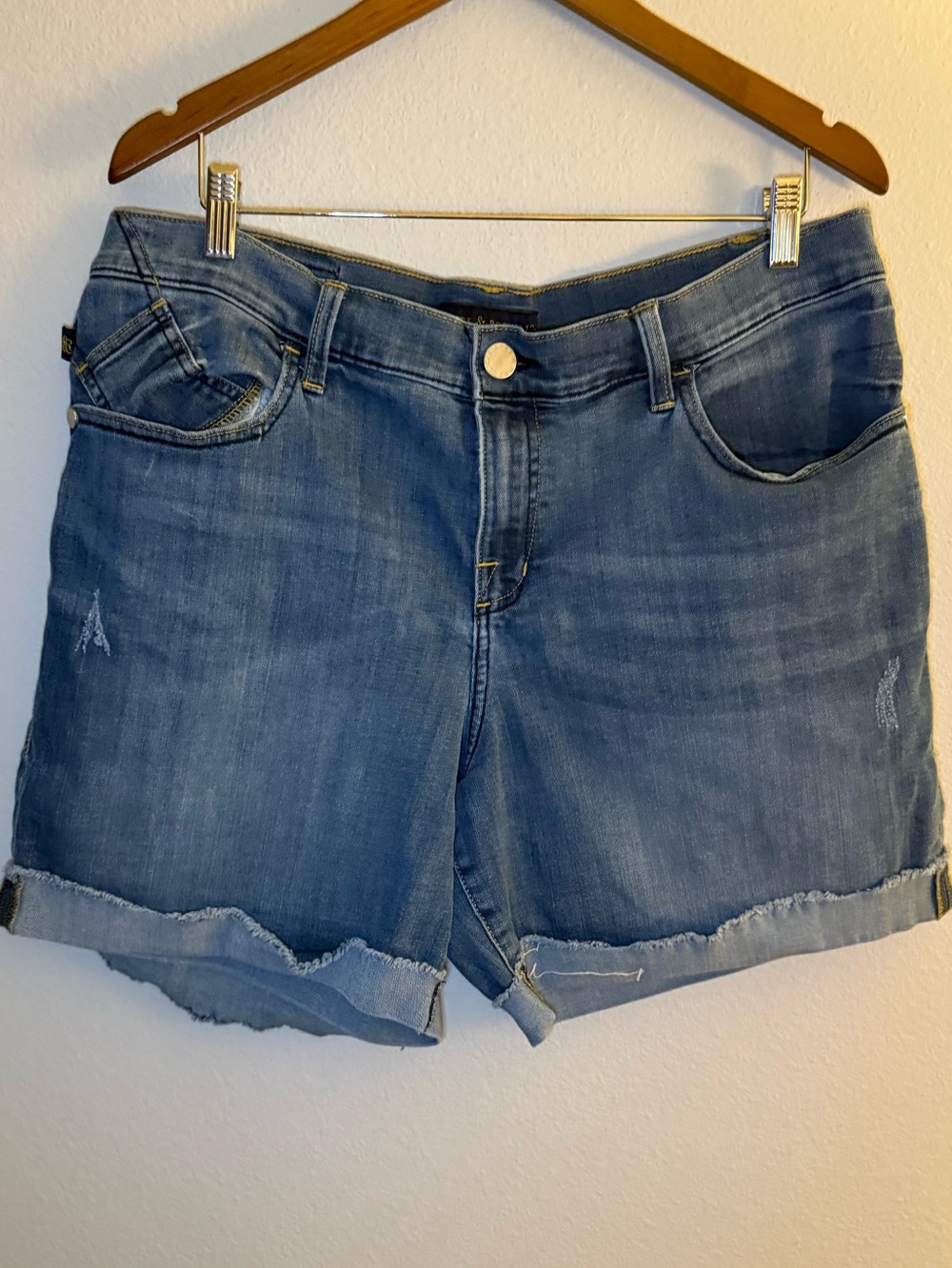 Rock & Republic Blue Denim Roll-Cuff Shorts